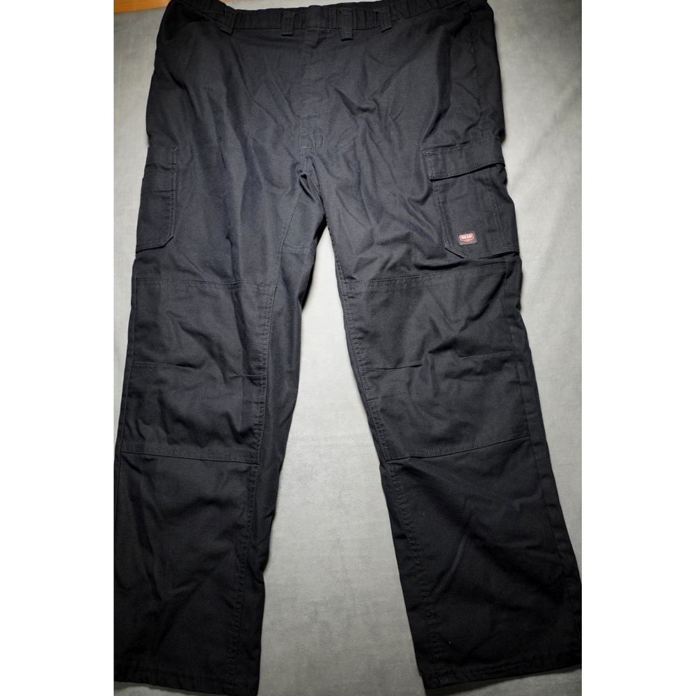 RED KAP Men's Black Canvas DOUBLE KNEE Cargo UNIFORM/WORK PANTS‎ Sz 44x32